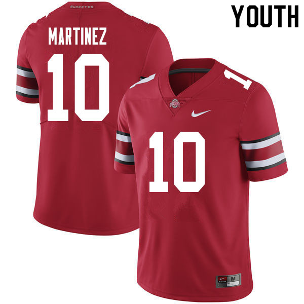 Youth #10 Cameron Martinez Ohio State Buckeyes College Football Jerseys Sale-Red